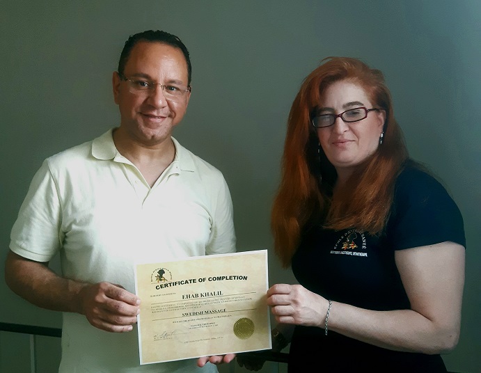 Ehab holding certificate